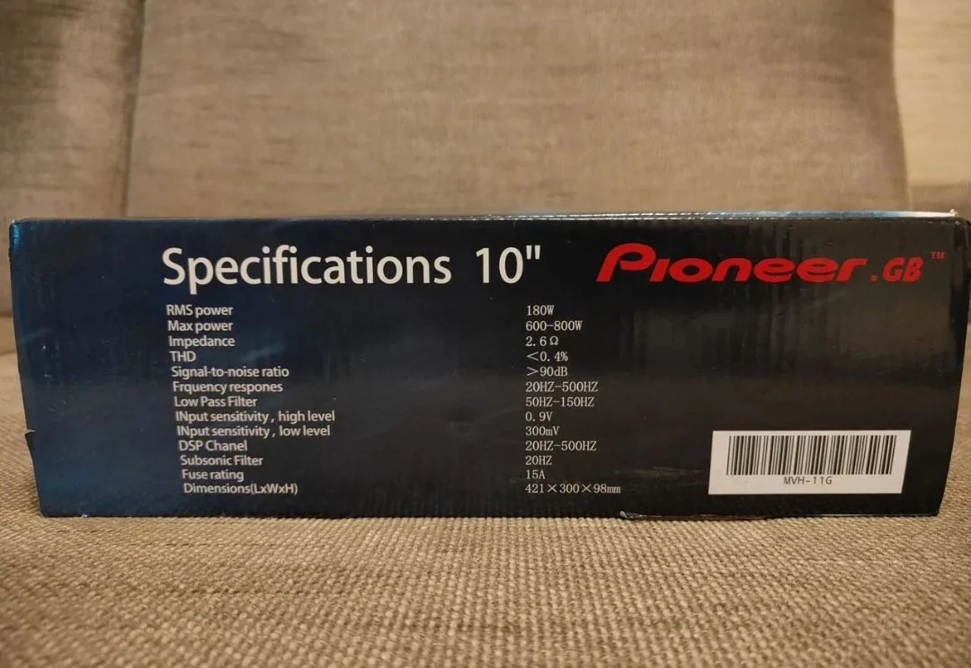 Сабвуфер Pioneer GB — 800W - миниатюра 3