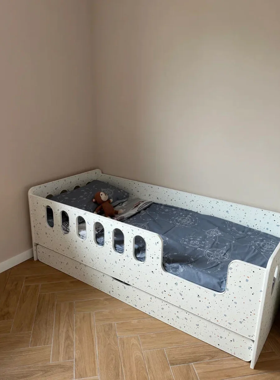 Кроватка для ребенка «Манеж» конфетти + матрас в подарок ❤️ - миниатюра 3