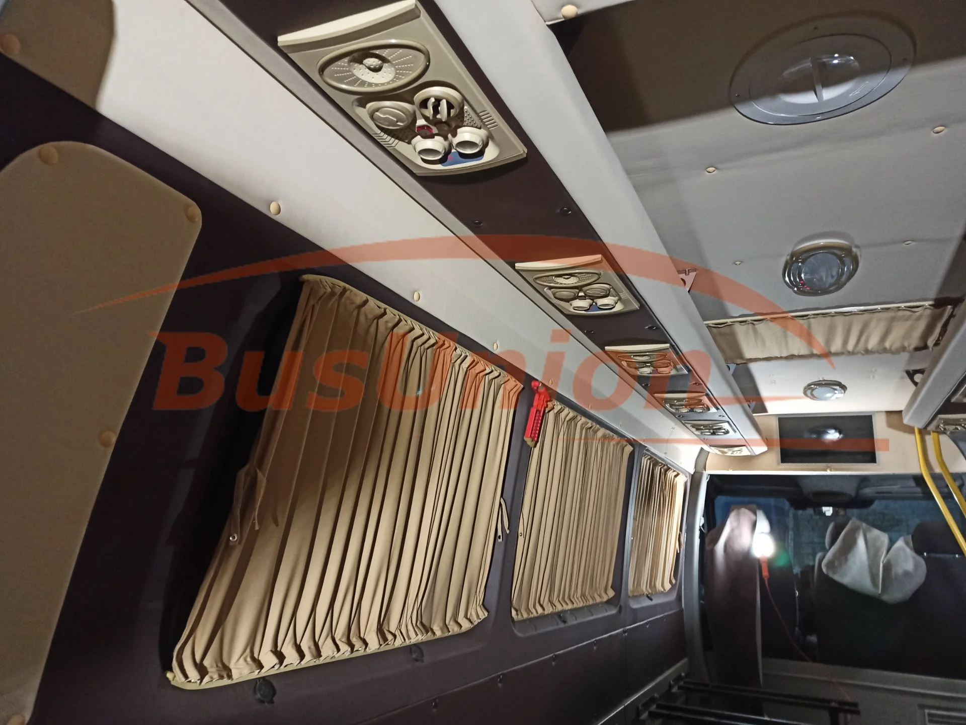 Полки для ручной клади в салон микроавтобуса Фиат Дукато Fiat Ducato: - миниатюра 4