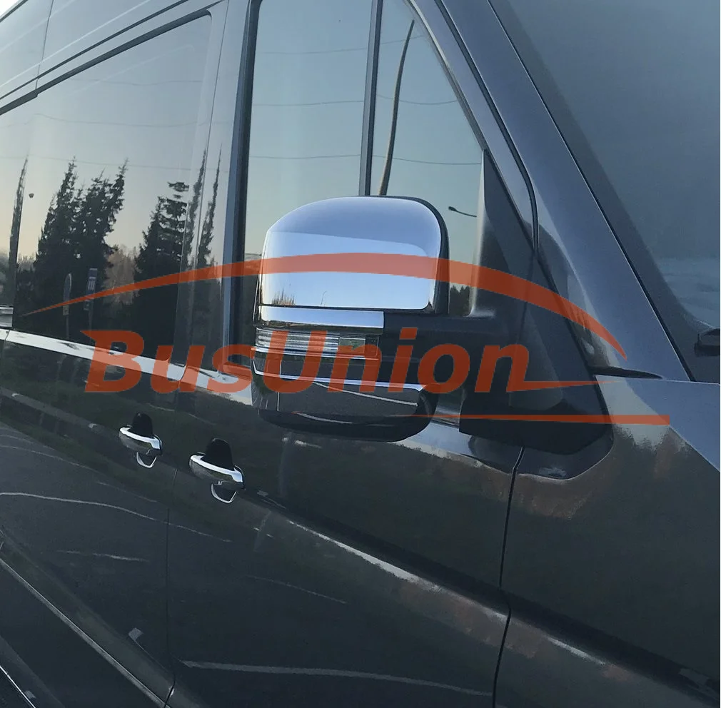 Хромированные накладки на зеркала Фольксваген Крафтер Volkswagen Crafter - миниатюра 3