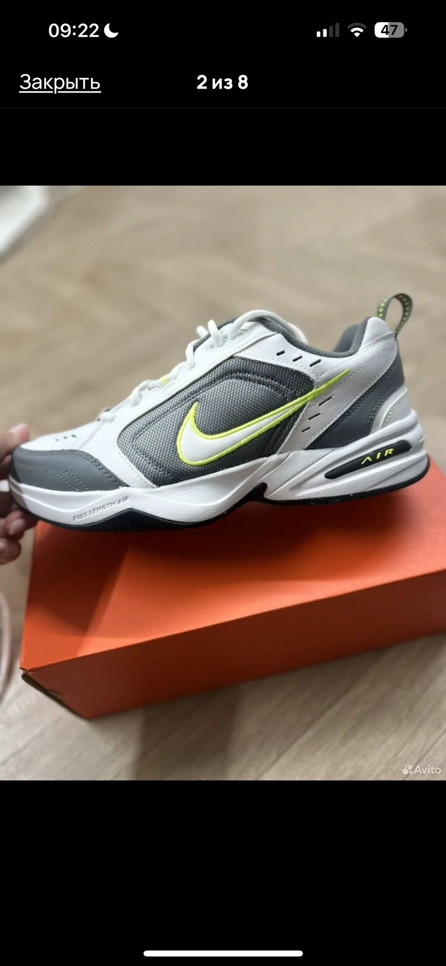 кроссовки Nike Air Monarch IV в расцветке Wh - миниатюра 2
