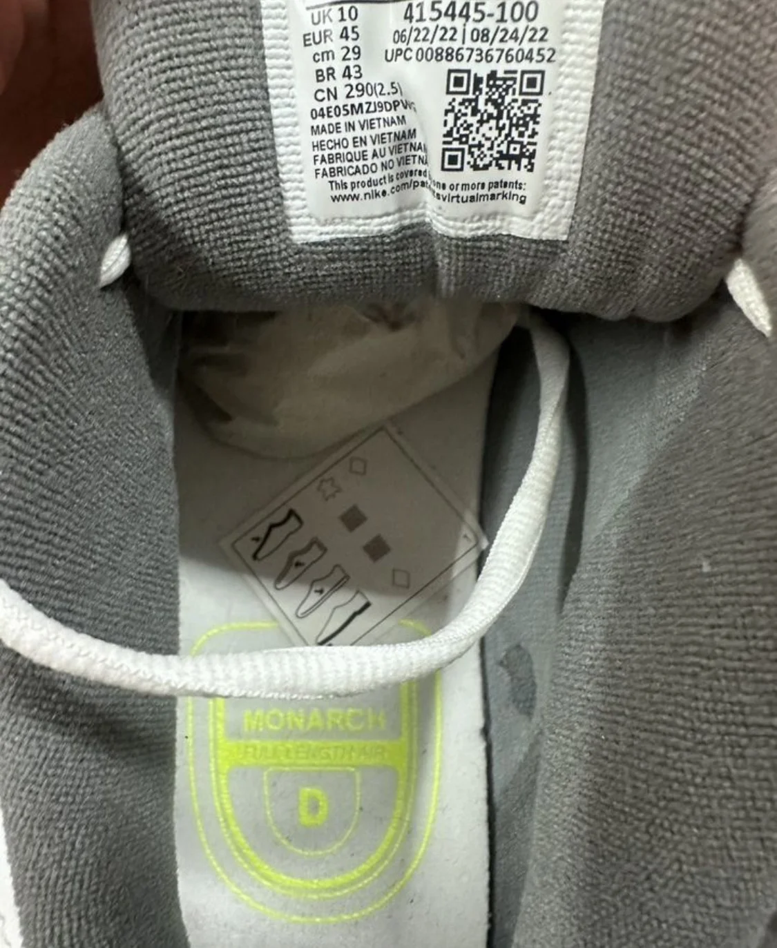 кроссовки Nike Air Monarch IV в расцветке Wh - миниатюра 6
