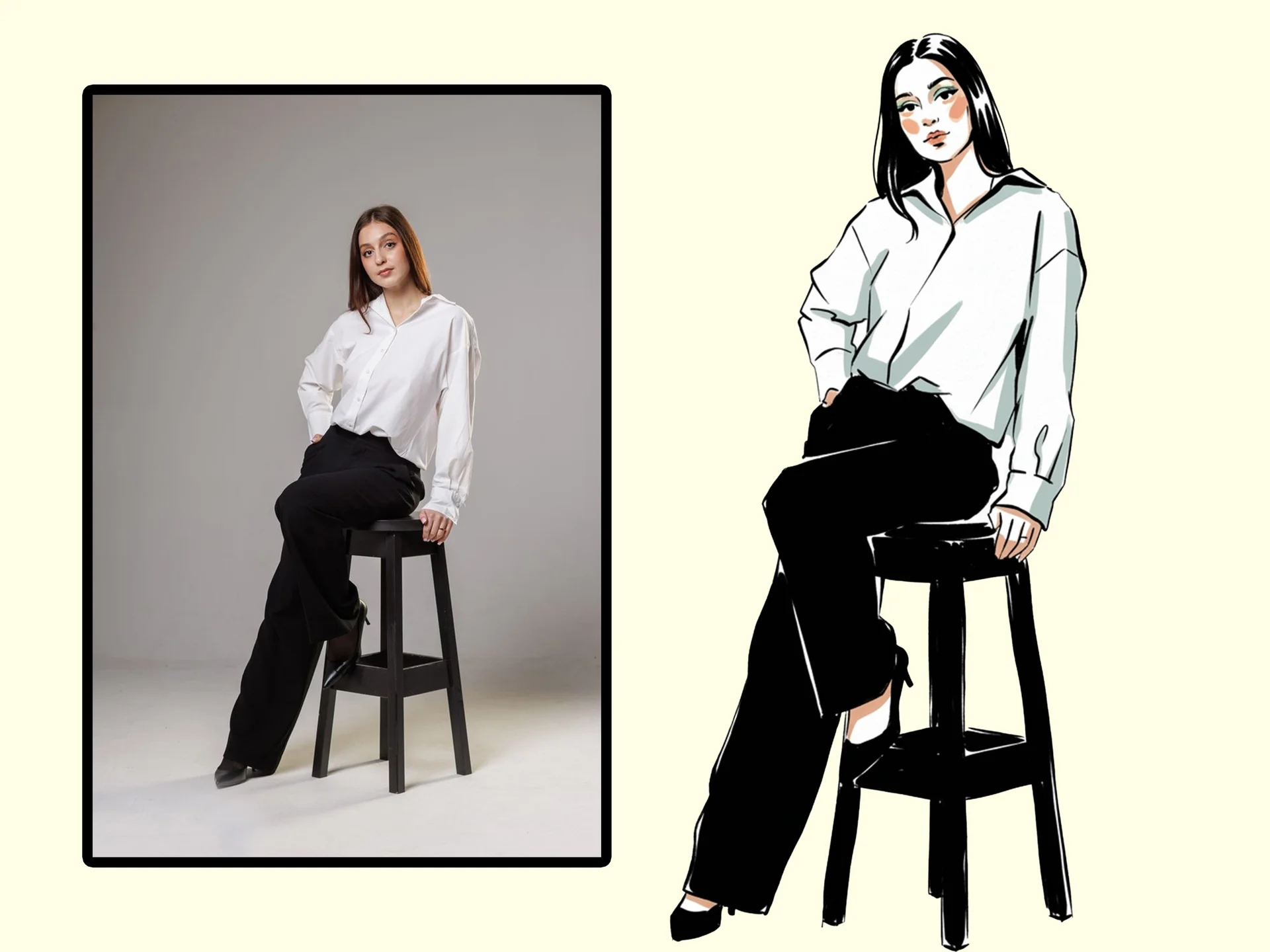 ПОРТРЕТ В СТИЛЕ VOGUE / FASHION ILLUSTRATION ПО ФОТО ✨ - миниатюра 3