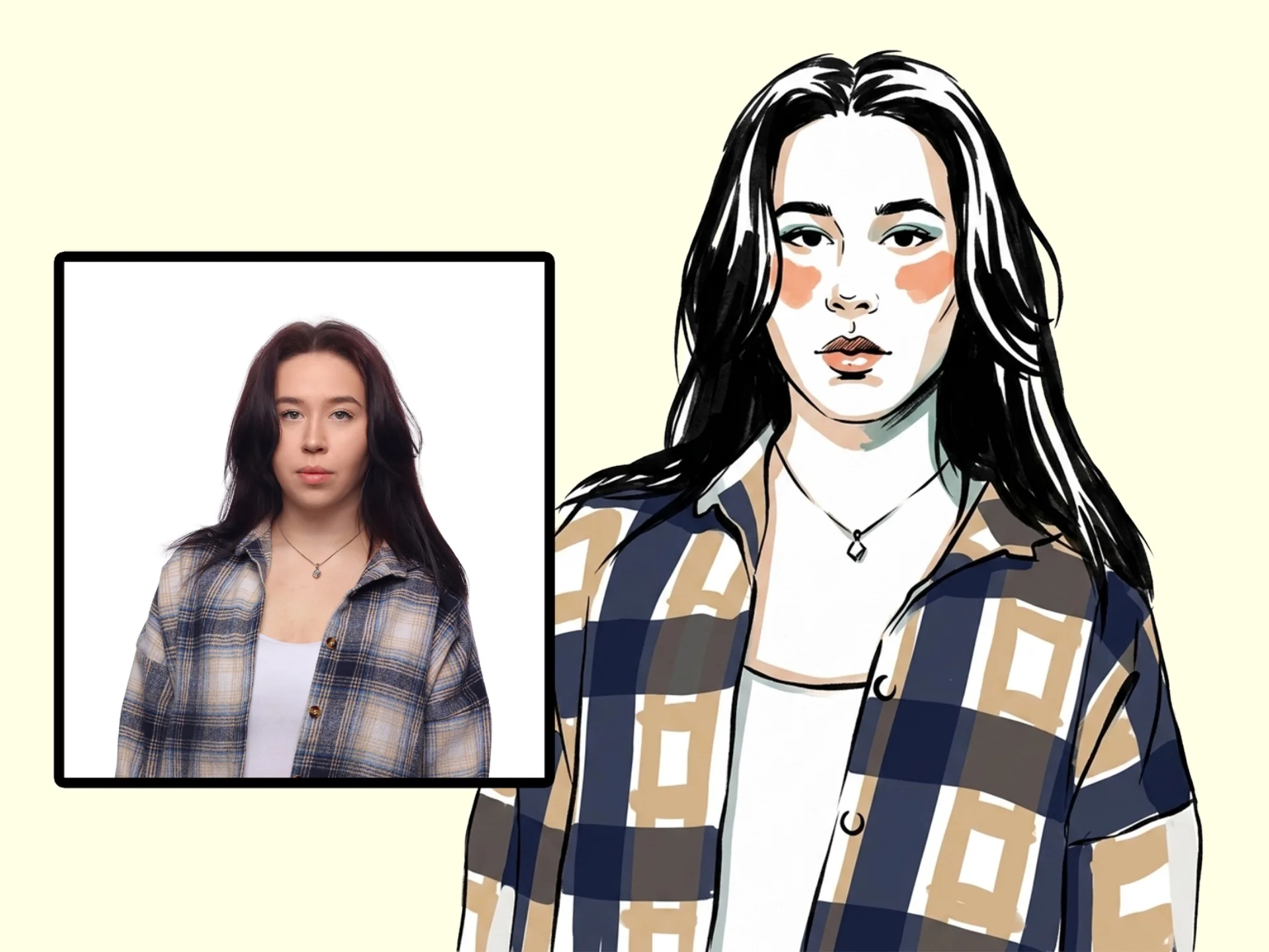 ПОРТРЕТ В СТИЛЕ VOGUE / FASHION ILLUSTRATION ПО ФОТО ✨ - миниатюра 4