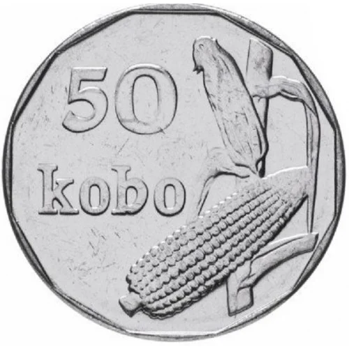 Монета Нигерии 50 Кобо. С кукурузой - изображение 1