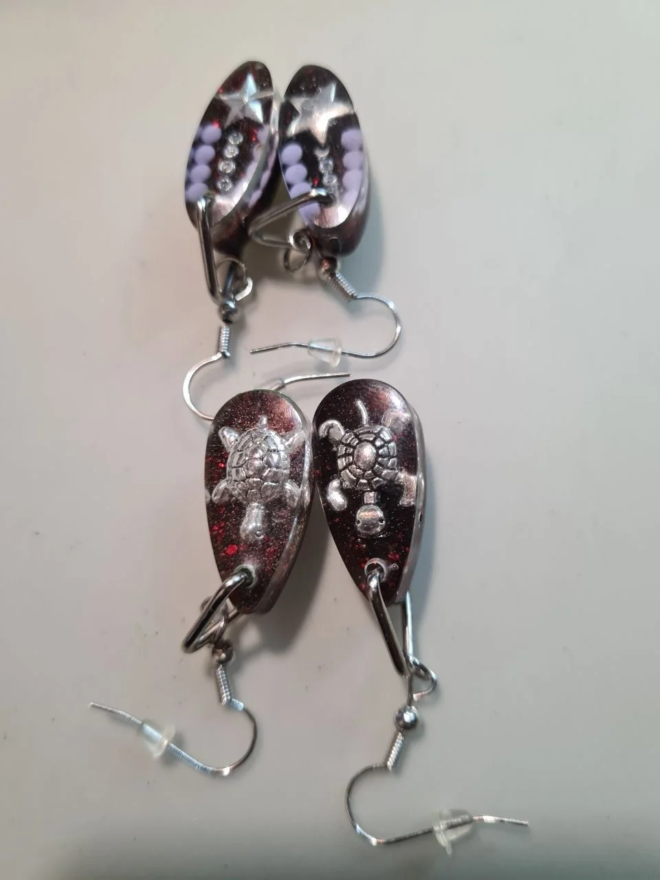 Продам серёжки из эпоксидной смолы - миниатюра 2