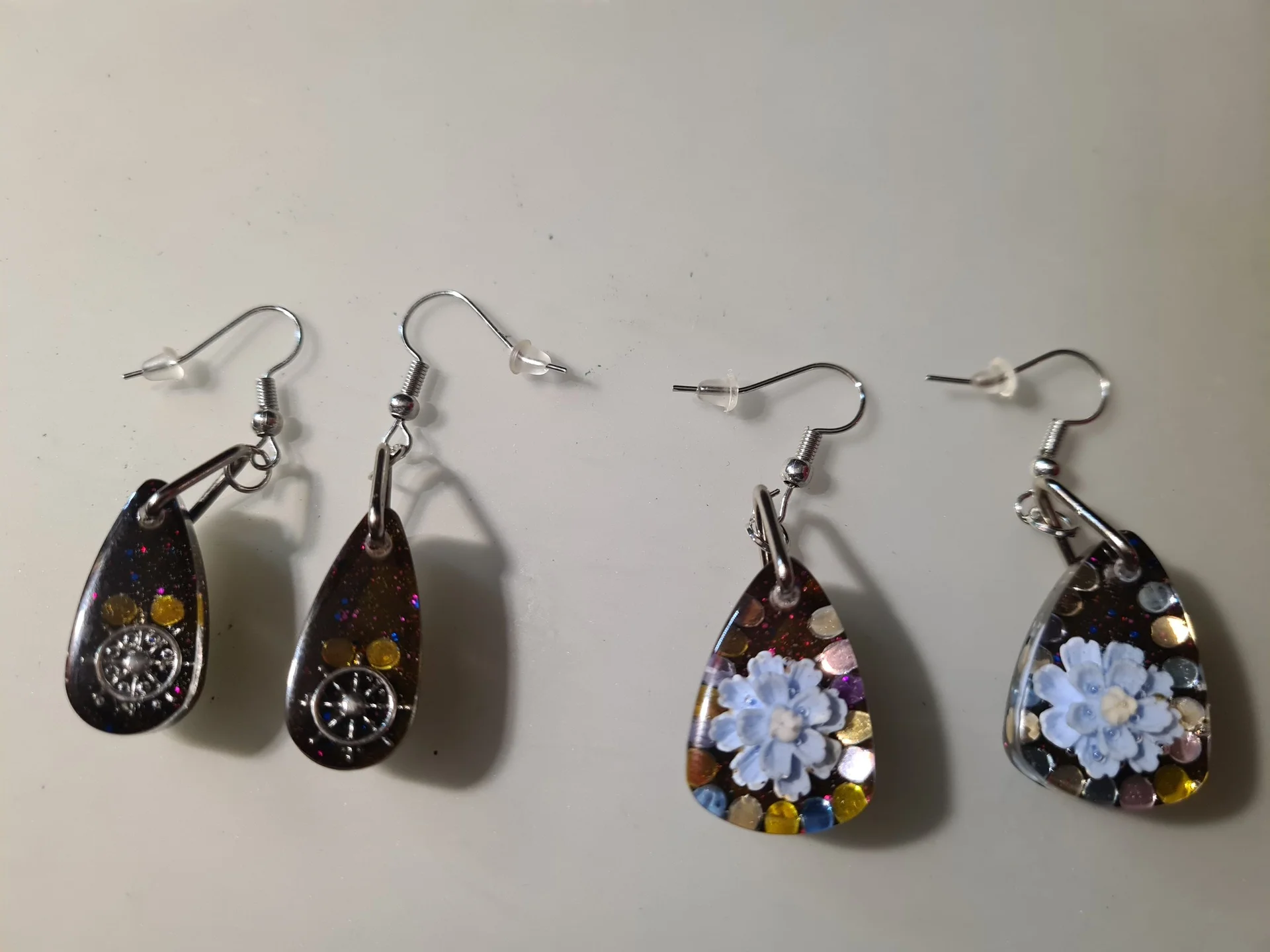 Продам серёжки из эпоксидной смолы - миниатюра 3