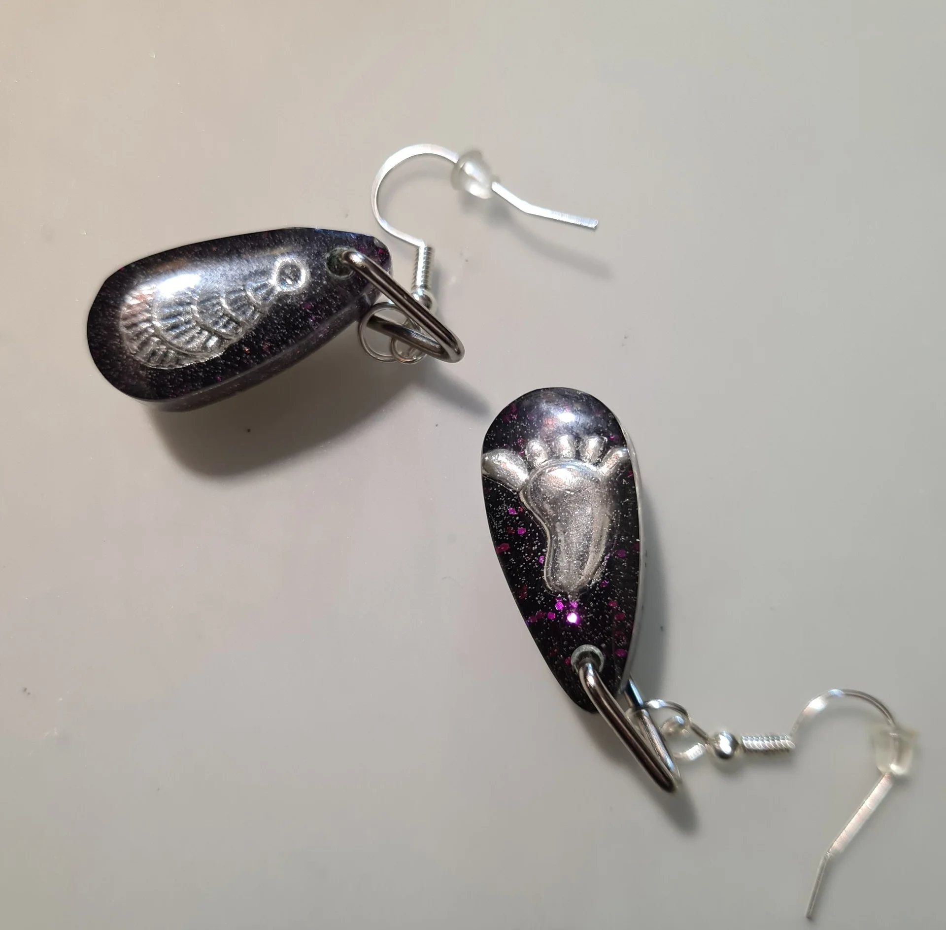 Продам серёжки из эпоксидной смолы - миниатюра 6