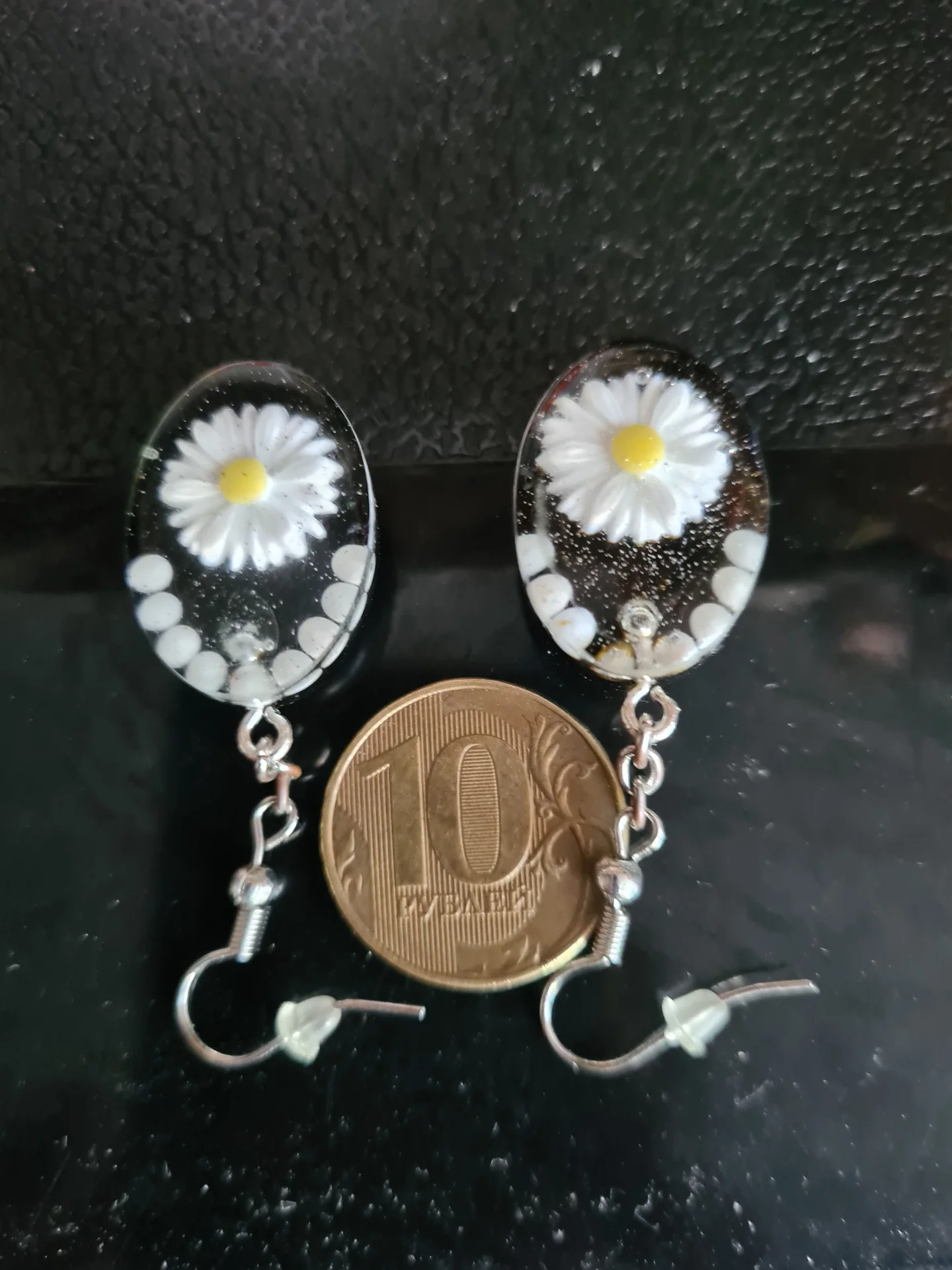 Продам серёжки из эпоксидной смолы - миниатюра 9
