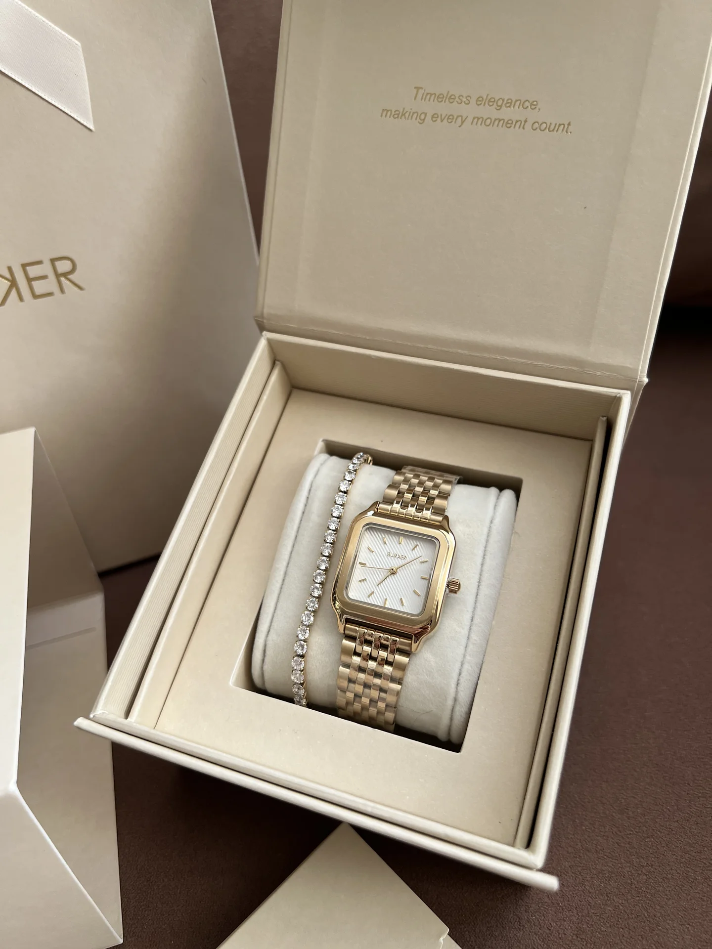 Часы Burker Macy Gold White - миниатюра 6