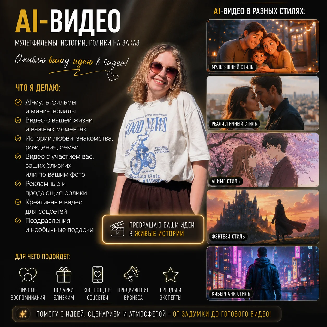 AI-видео, мультфильмы и мини-сериалы на заказ 🎬✨ - изображение 1