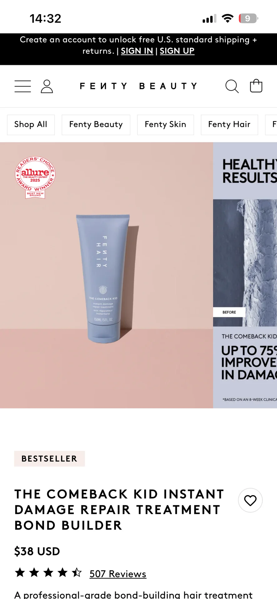 Fenty beauty средство для волос - миниатюра 5
