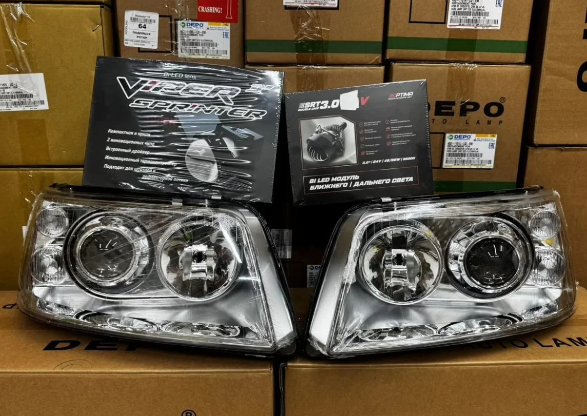 Фары Volkswagen Т5 с Bi-led модулем 03-09 г.в - изображение 1