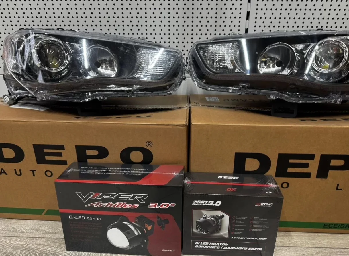Фары на Mitsubishi Outlander Bi-led 10-12 г.в - миниатюра 3