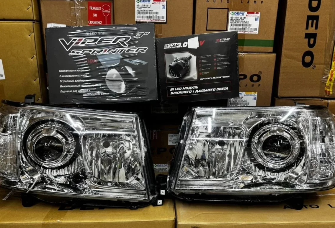 Фары на Toyota Land Cruiser 100 с Bi-Led - миниатюра 2