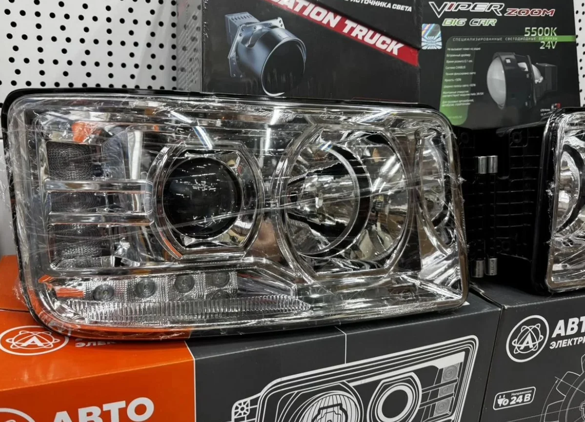 Фары на камаз 5490 с Bi-led модулем - миниатюра 3