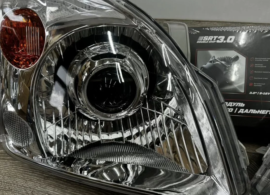 Фары Toyota Prado 120 с Bi-led модулем - миниатюра 5