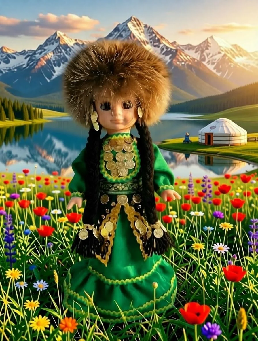 Кукла весна в башкирском национальном костюме