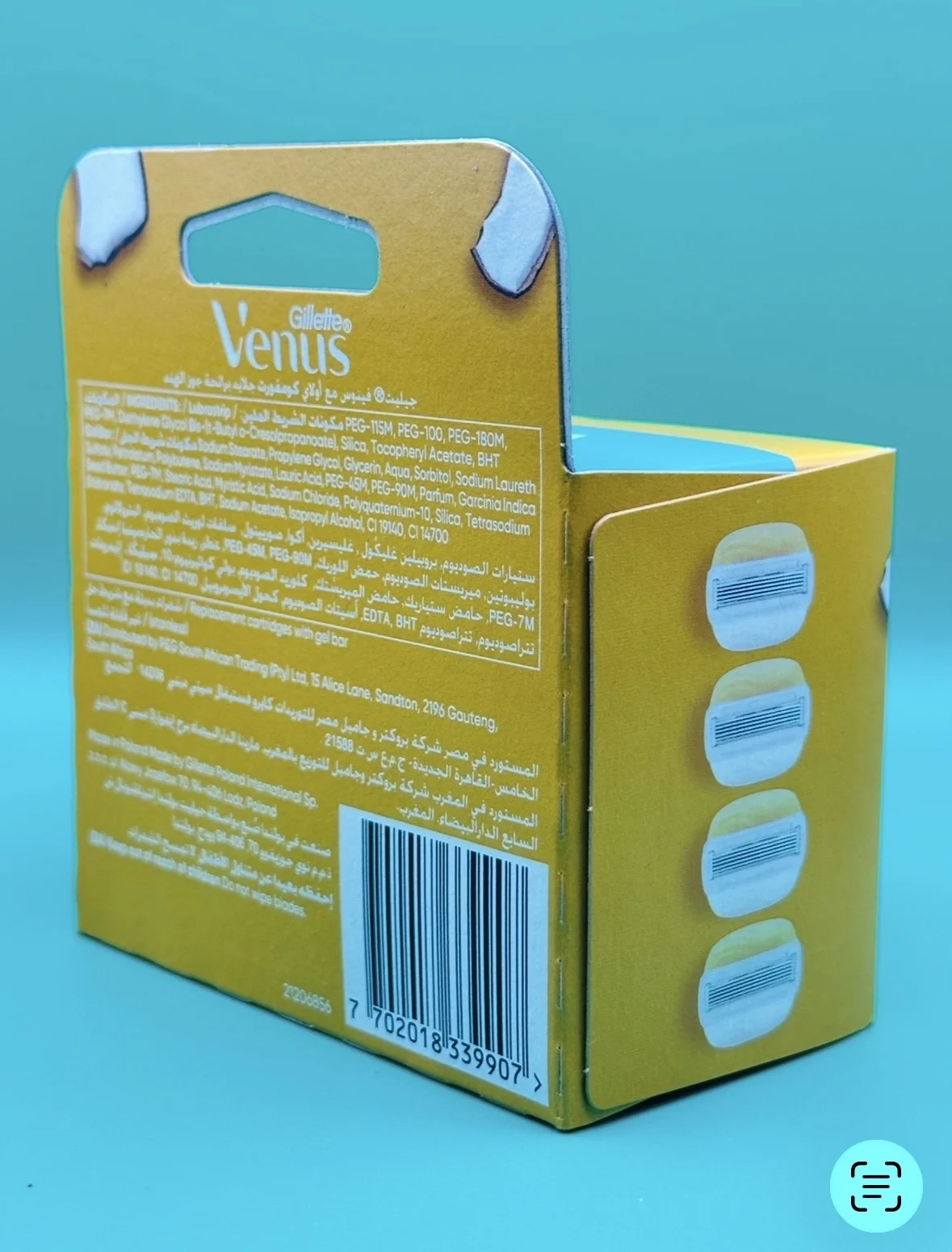 Кассеты Venus Plus Coconut olay (4 шт) Польша - миниатюра 4