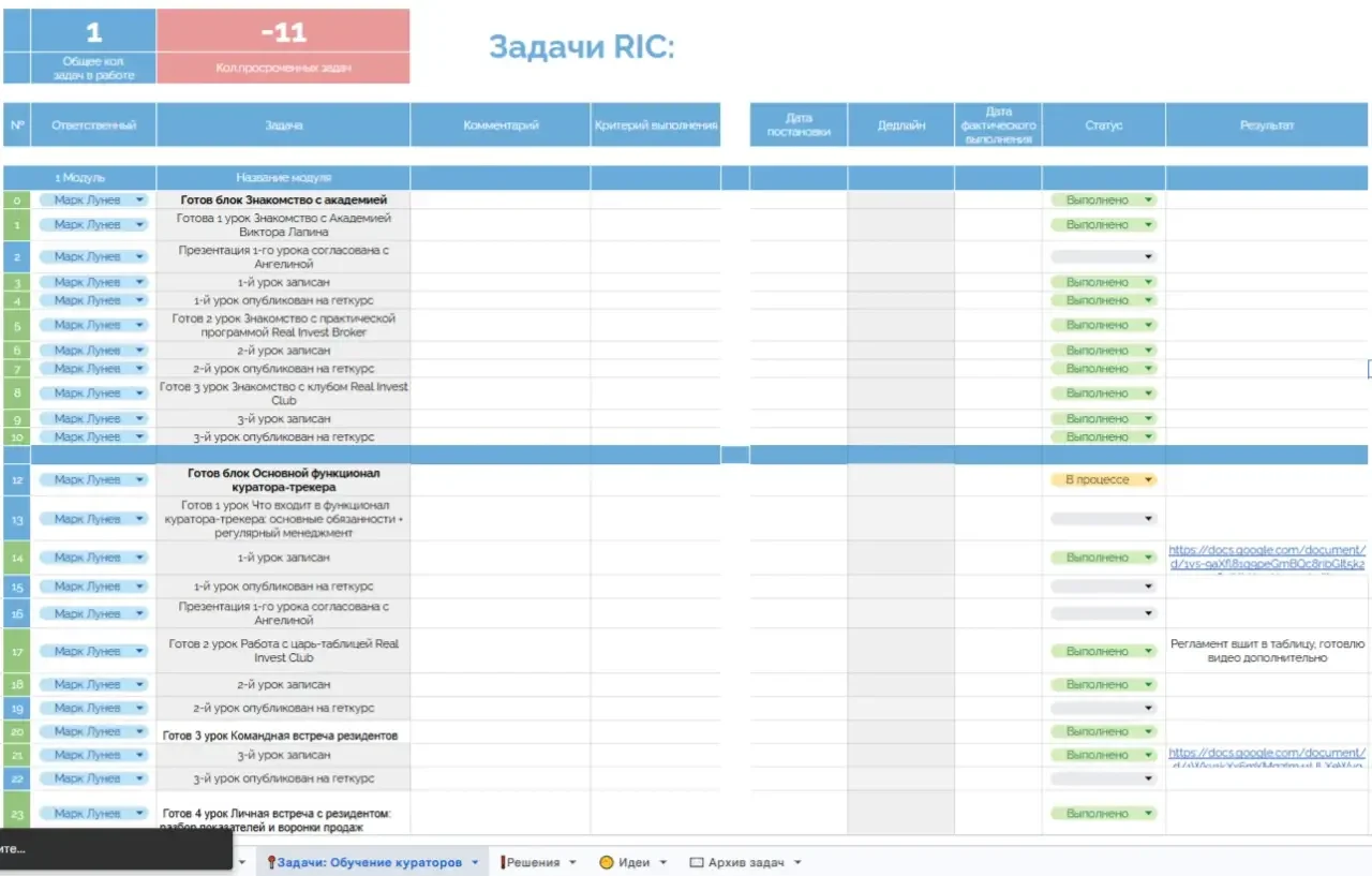 Создание таблиц (Google, Excel) - миниатюра 2