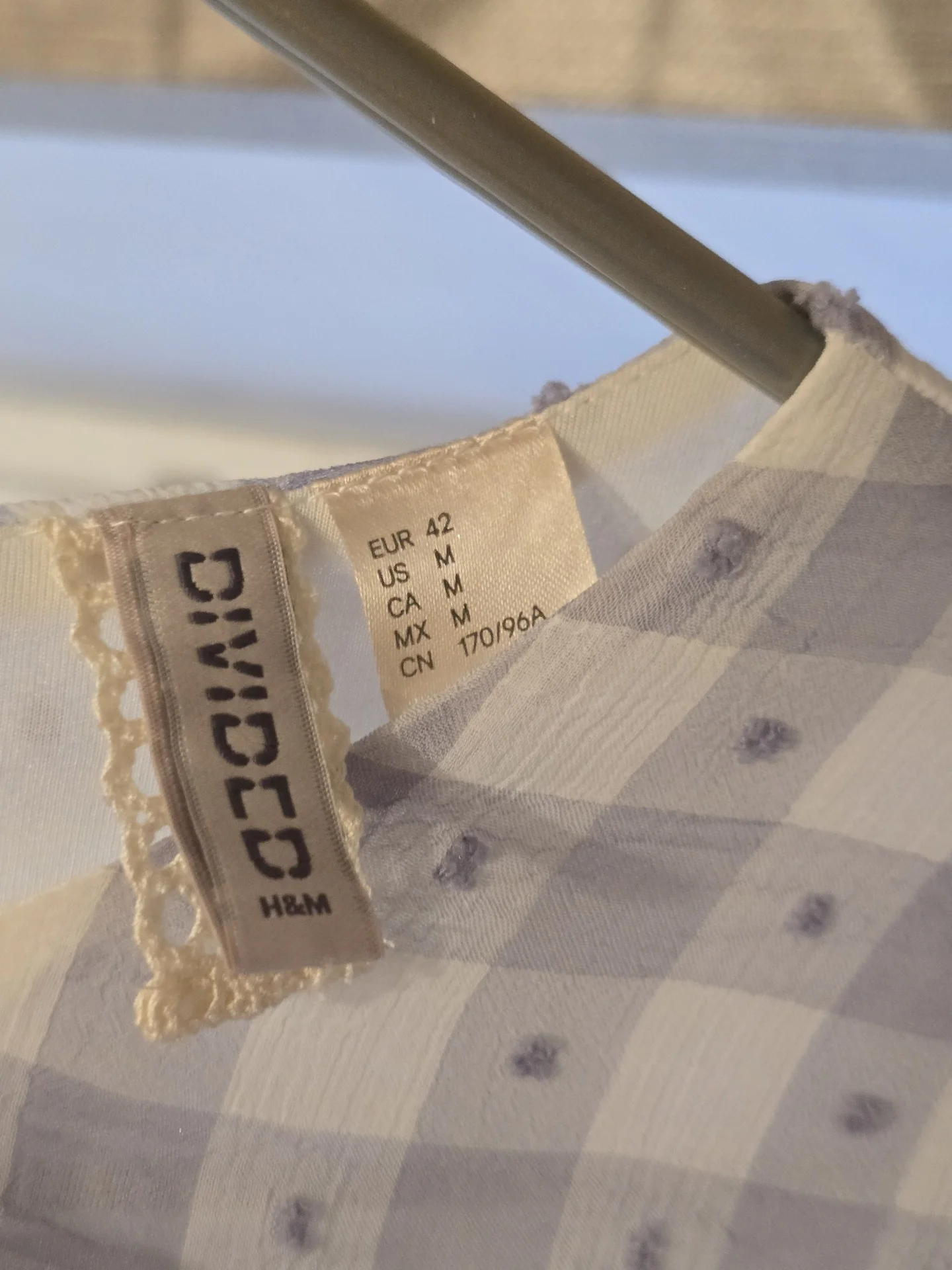 Сиреневое мини-платье H&M Divided в клетку - миниатюра 5