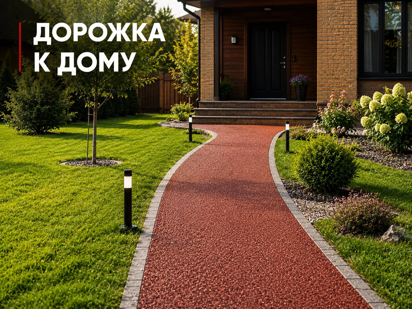 Дорожки на участке из резинового покрытия - миниатюра 3