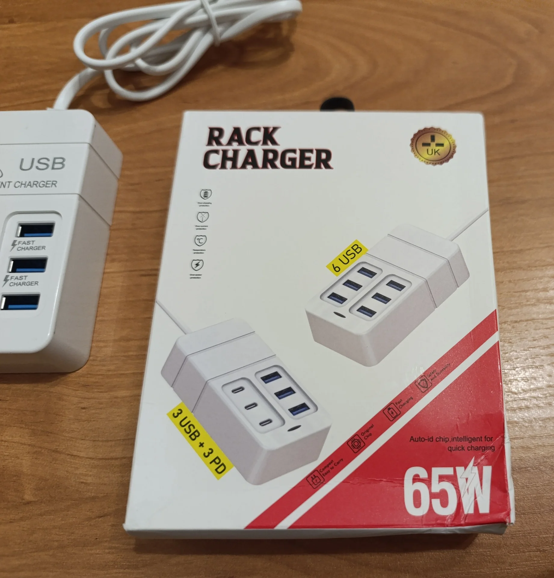 Зарядное устройство USB 35 Вт. Type C и USB - миниатюра 3