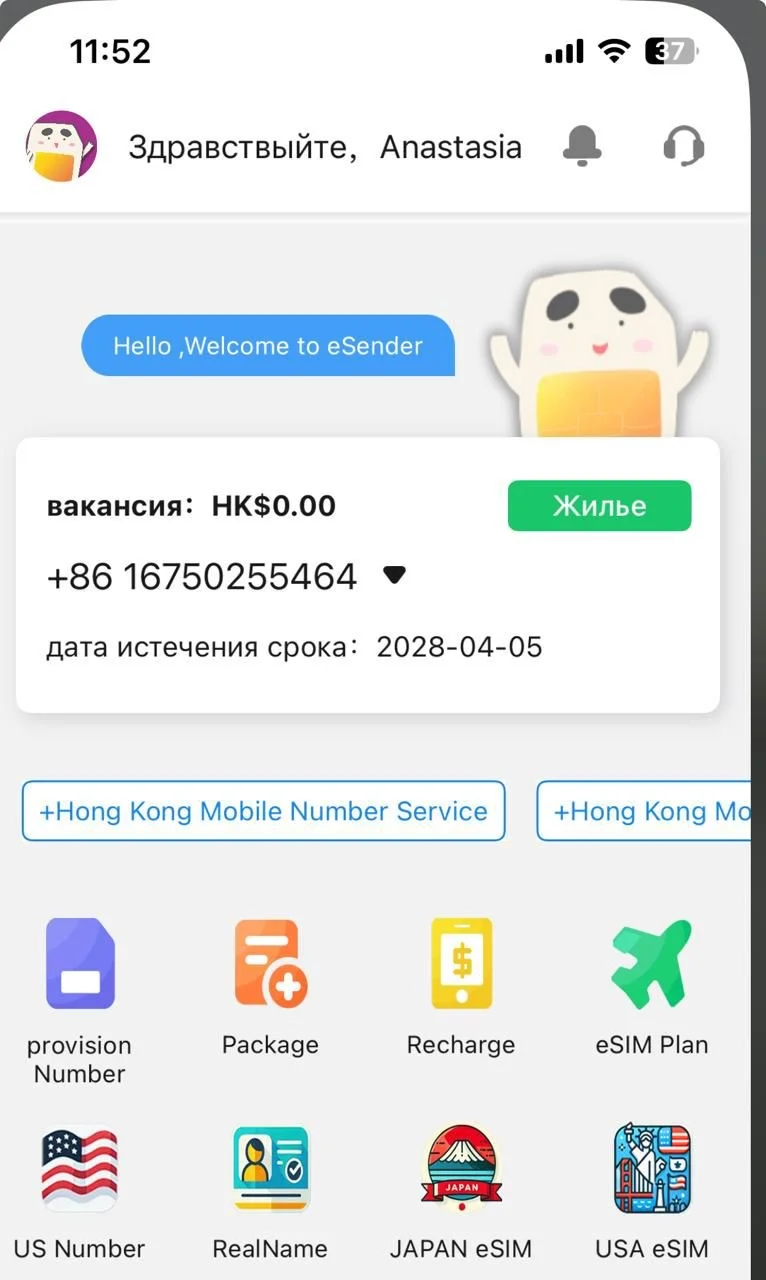 Создание мастер аккаунта esender, китайский номер - миниатюра 2