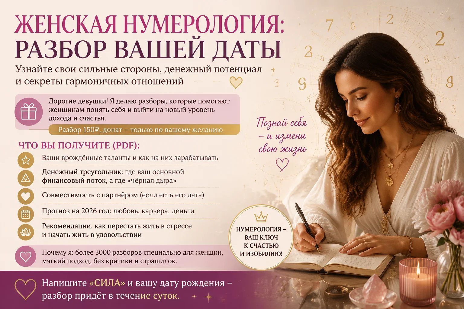Женская нумерология . Разбор по дате рождения - изображение 1