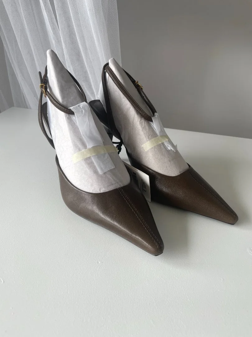 Zara, туфли, 38 размер, mules, 100% овечья кожа - миниатюра 3