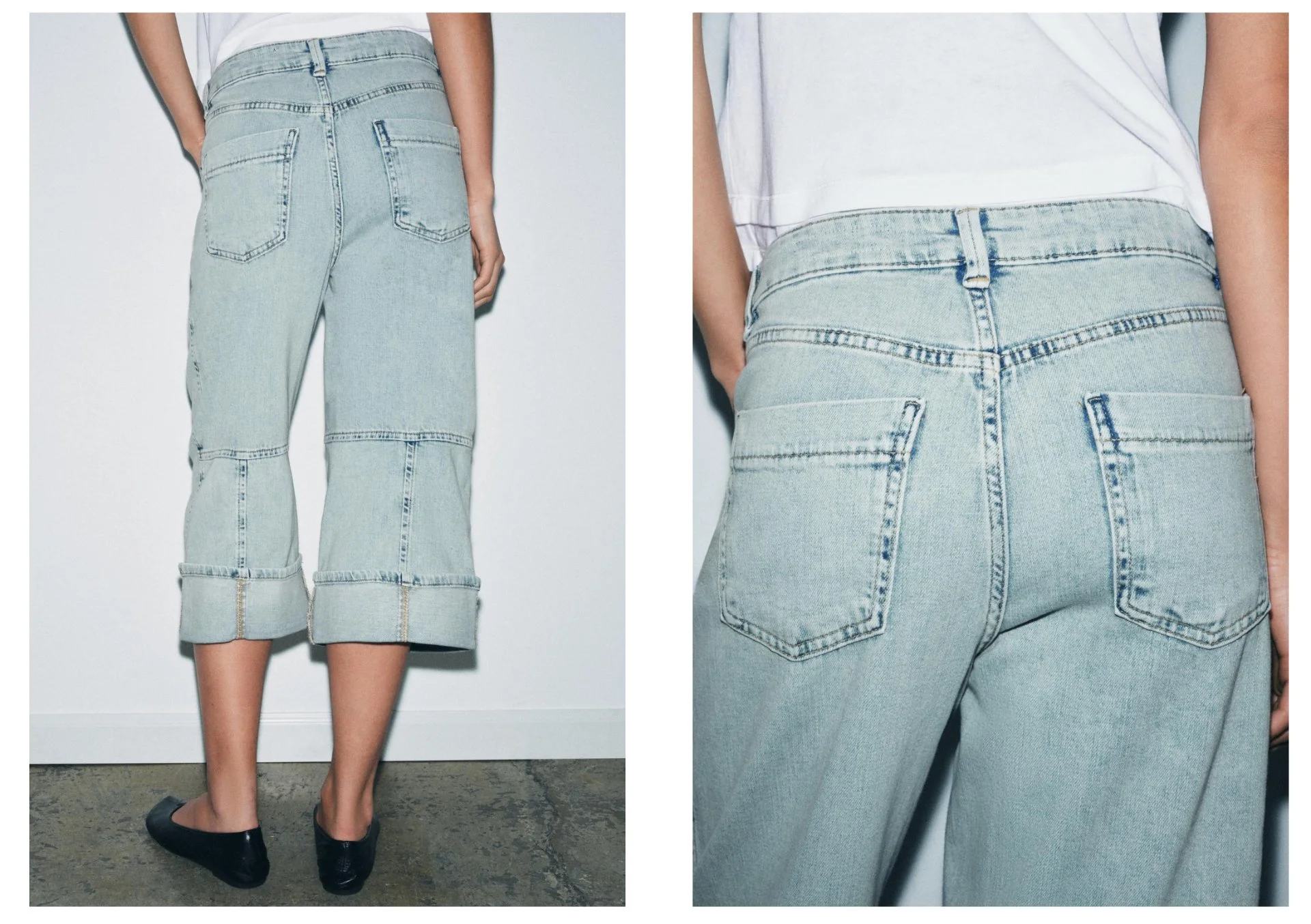 Стильные капри Zara ZW collection, новые (брюки, джинсы) - миниатюра 4