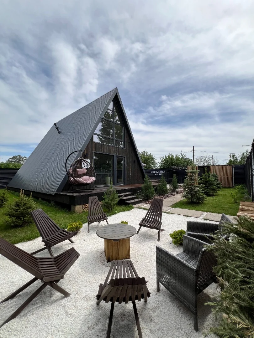 Geometria Village, дом a-frame баня, чан, бассейн - миниатюра 3