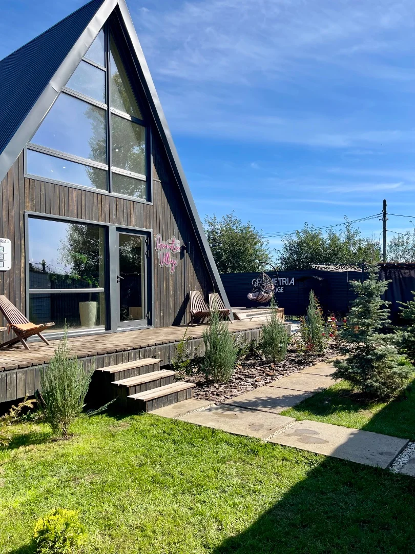 Geometria Village, дом a-frame баня, чан, бассейн - миниатюра 6