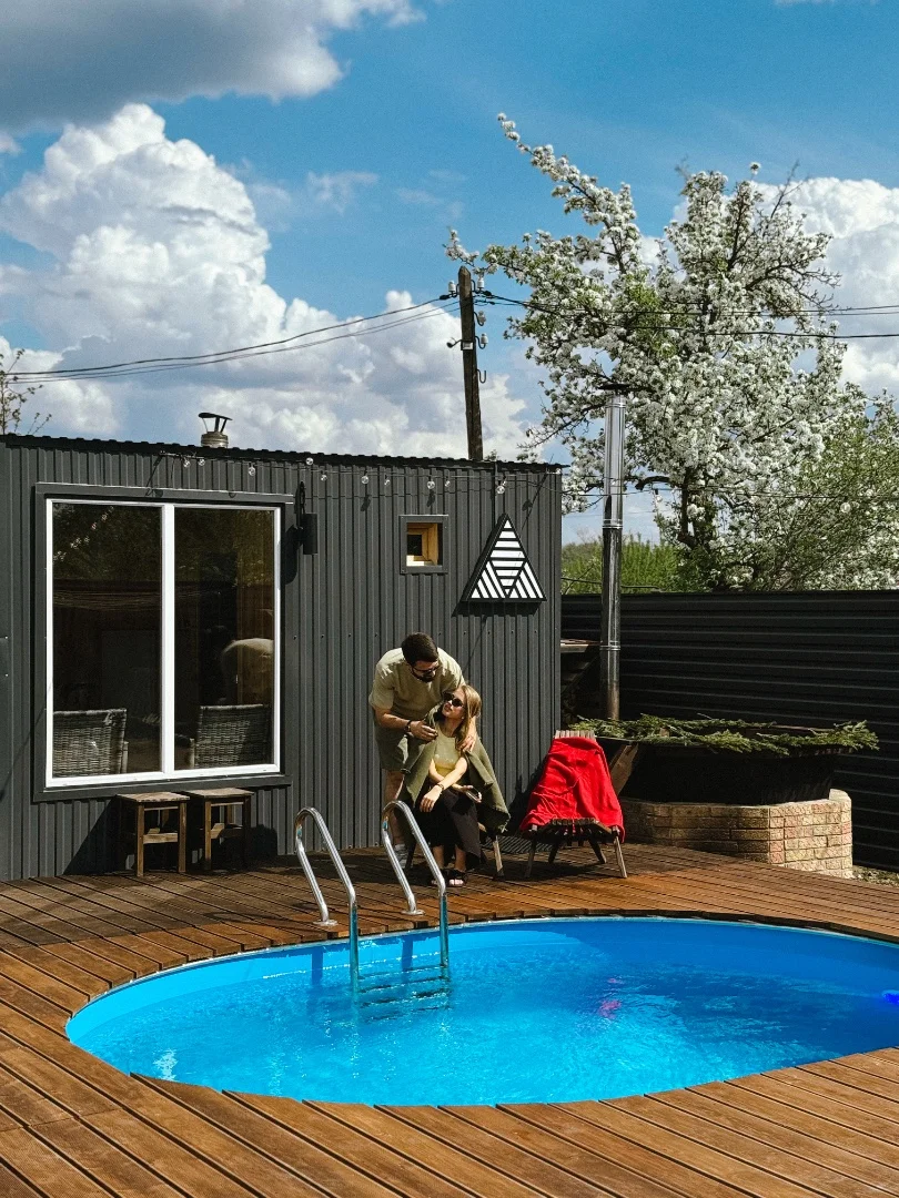 Geometria Village, дом a-frame баня, чан, бассейн - миниатюра 10