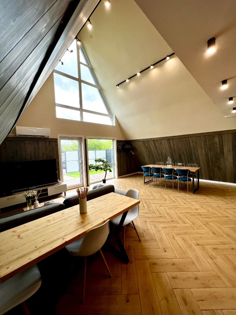 Geometria Village, дом a-frame баня, чан, бассейн - миниатюра 21