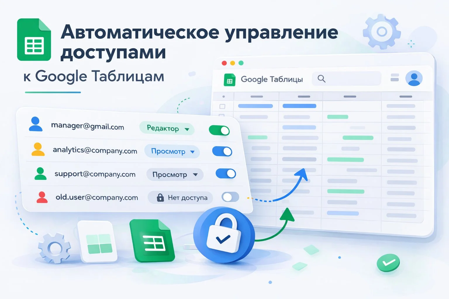Автоматическое управление доступами к Google Таблицам - изображение 1