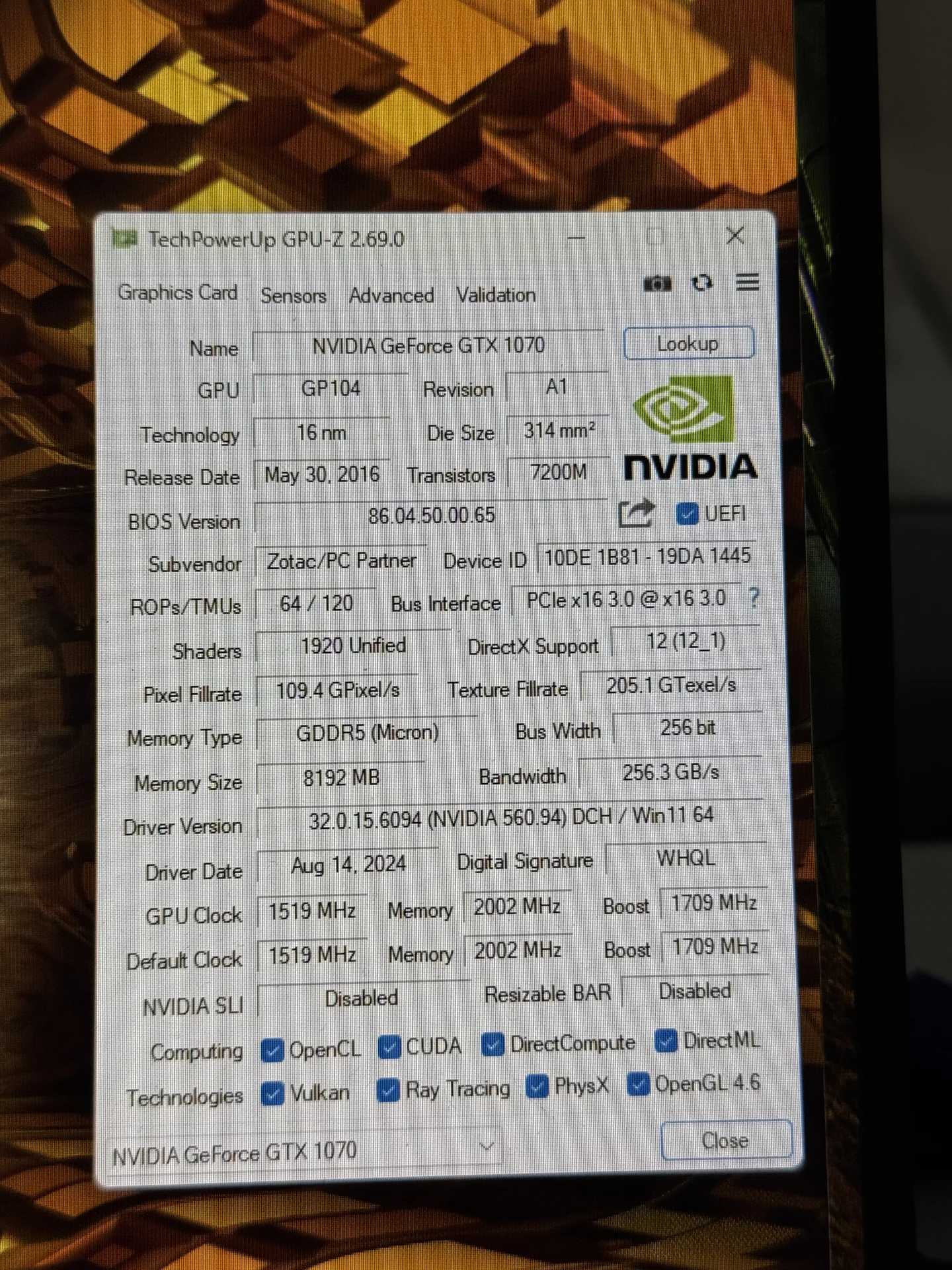 Gtx 1070 8gb Zotac Mini - миниатюра 8