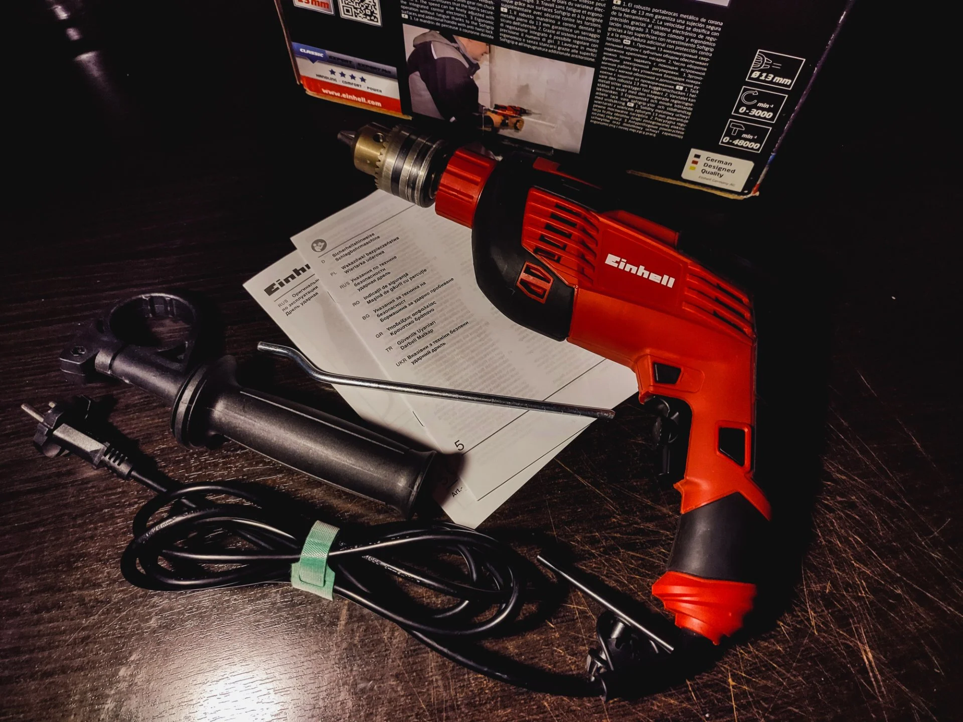 Дрель ударная Einhell TC-ID 1000 E (торг) - миниатюра 7