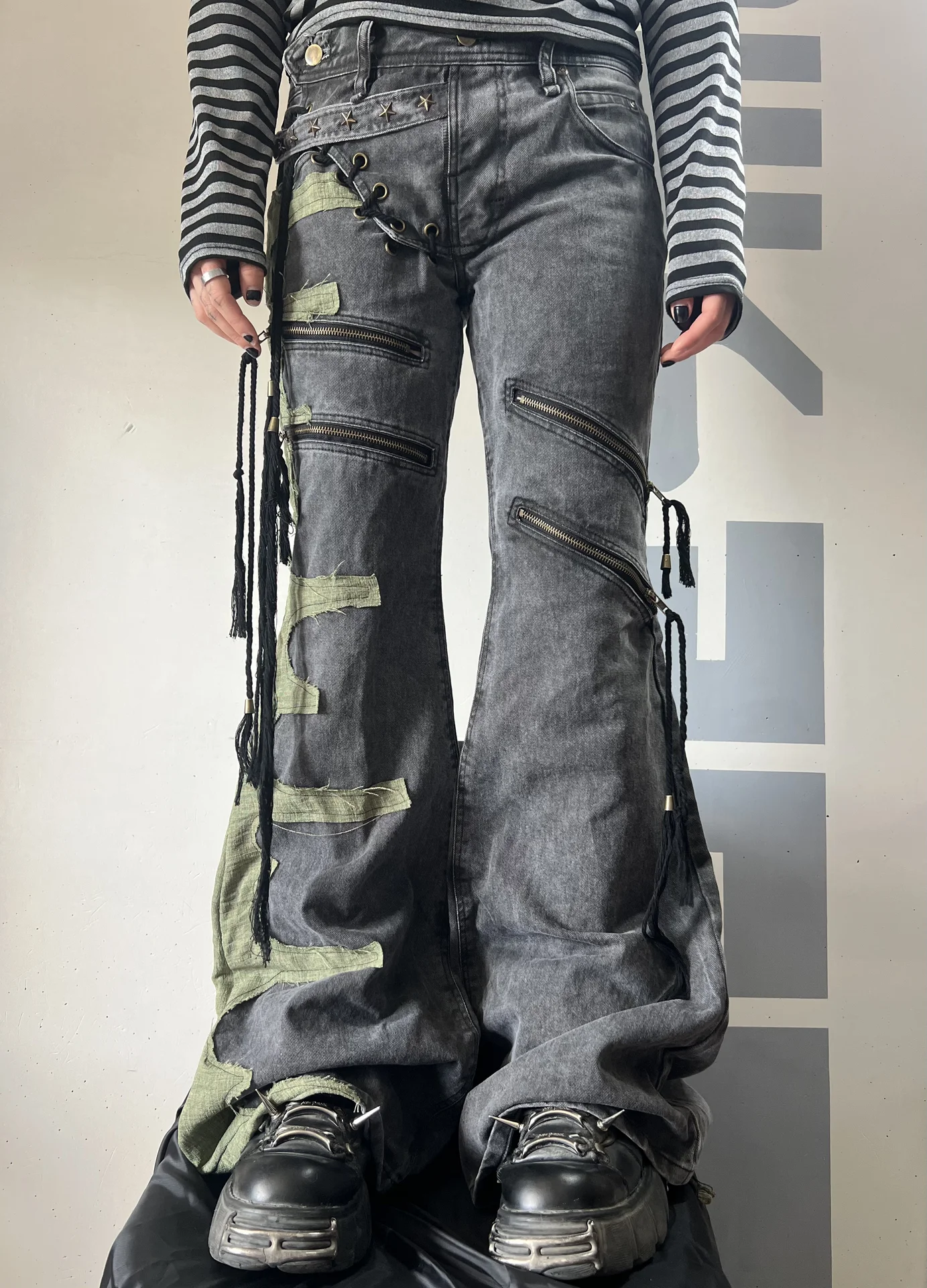 Dino-i flared jeans архивные клеш джинсы - миниатюра 3