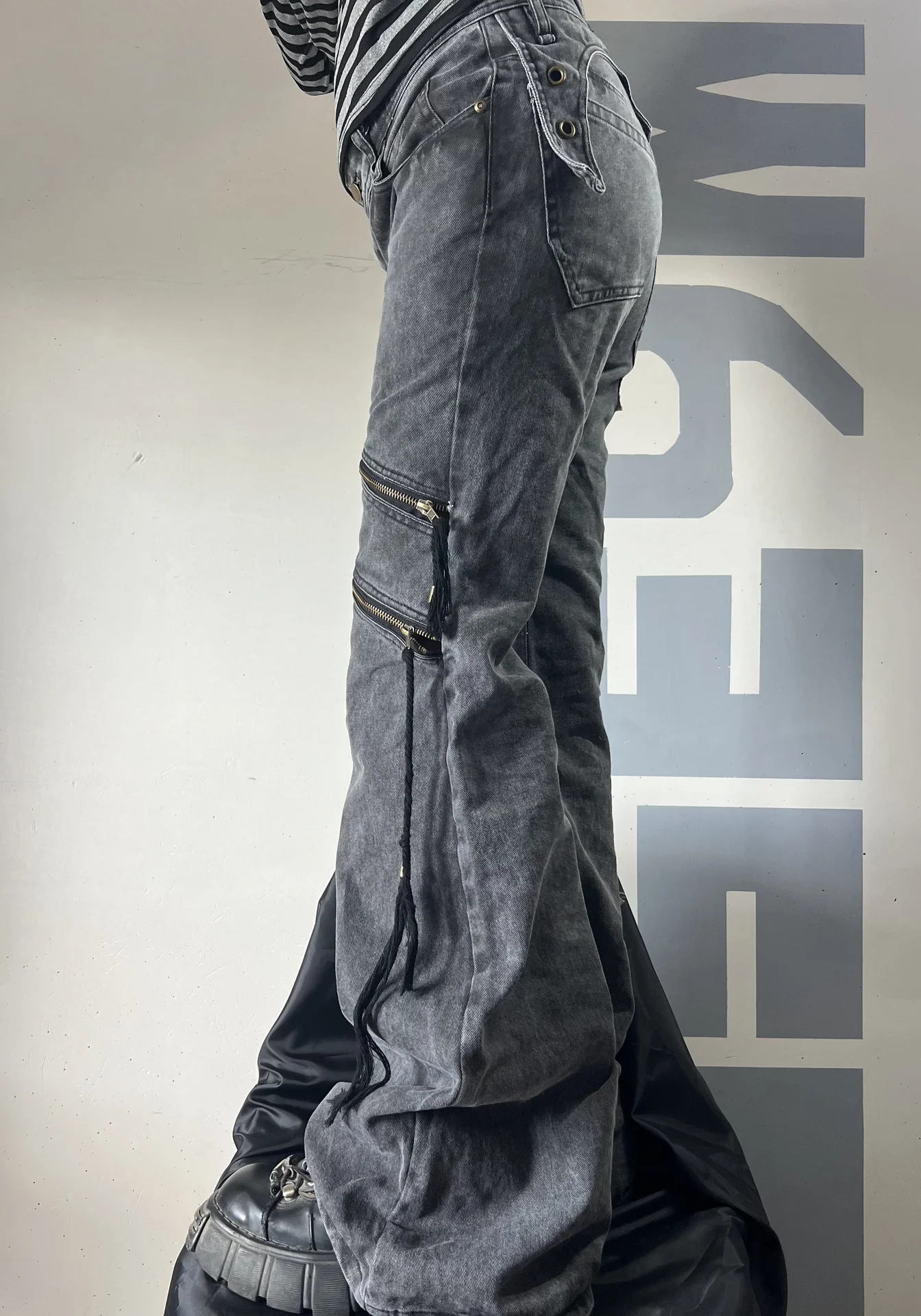 Dino-i flared jeans архивные клеш джинсы - миниатюра 6