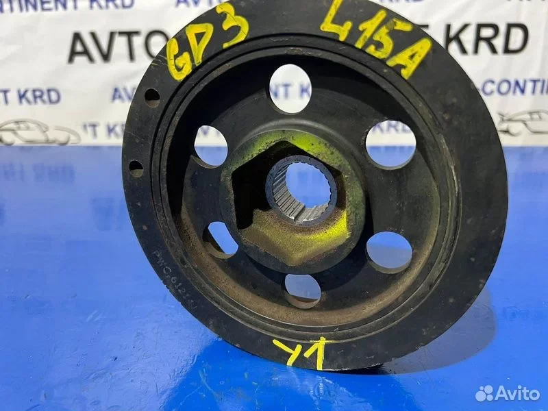 Шкив коленвала Honda FIT GD3 L15A - миниатюра 4