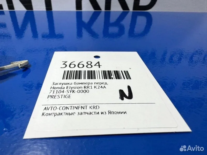 Заглушка бампера передняя Honda Elysion RR1 K24A - миниатюра 2