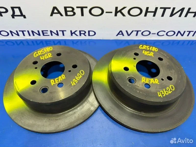 Диск тормозной задний Toyota Crown GRS180 4GR - миниатюра 3