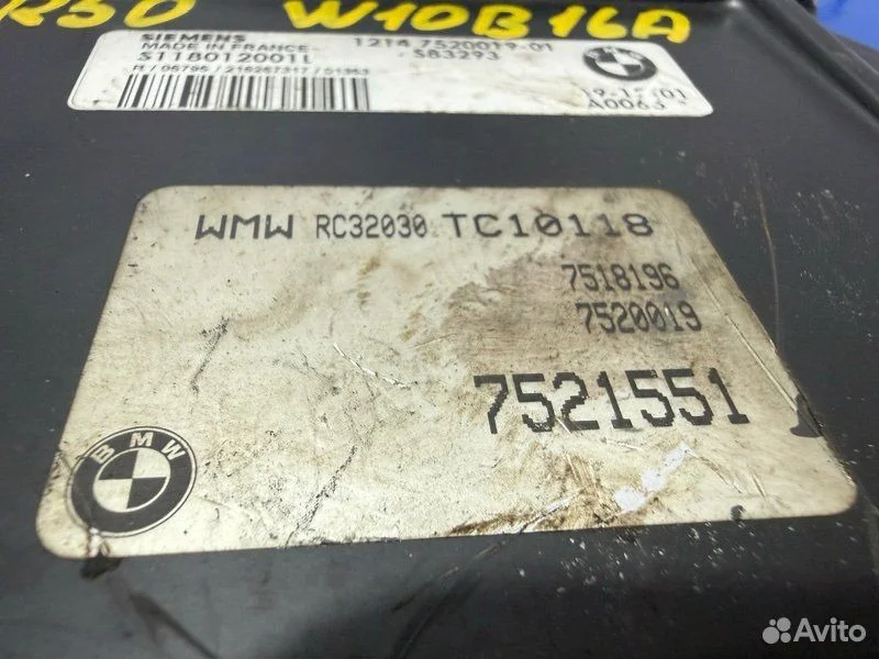 Блок управления EFI Mini Cooper R50 W10B16A - миниатюра 4