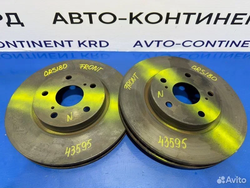 Диск тормозной передний Toyota Crown GRS180 4GR - миниатюра 3