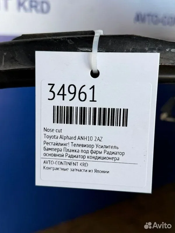 Nose CUT Toyota Alphard ANH10 2AZ - миниатюра 2