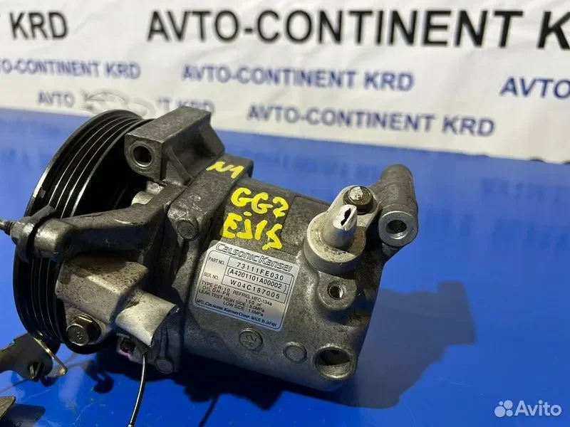 Компрессор кондиционера Subaru Impreza GG2 EJ15 - миниатюра 3