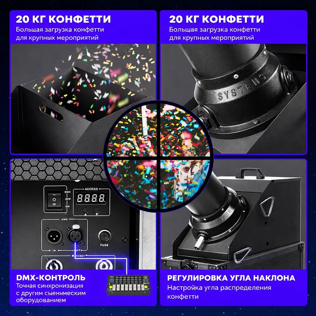 Конфетти машина с DMX moka SFX MK-CN05A - миниатюра 4