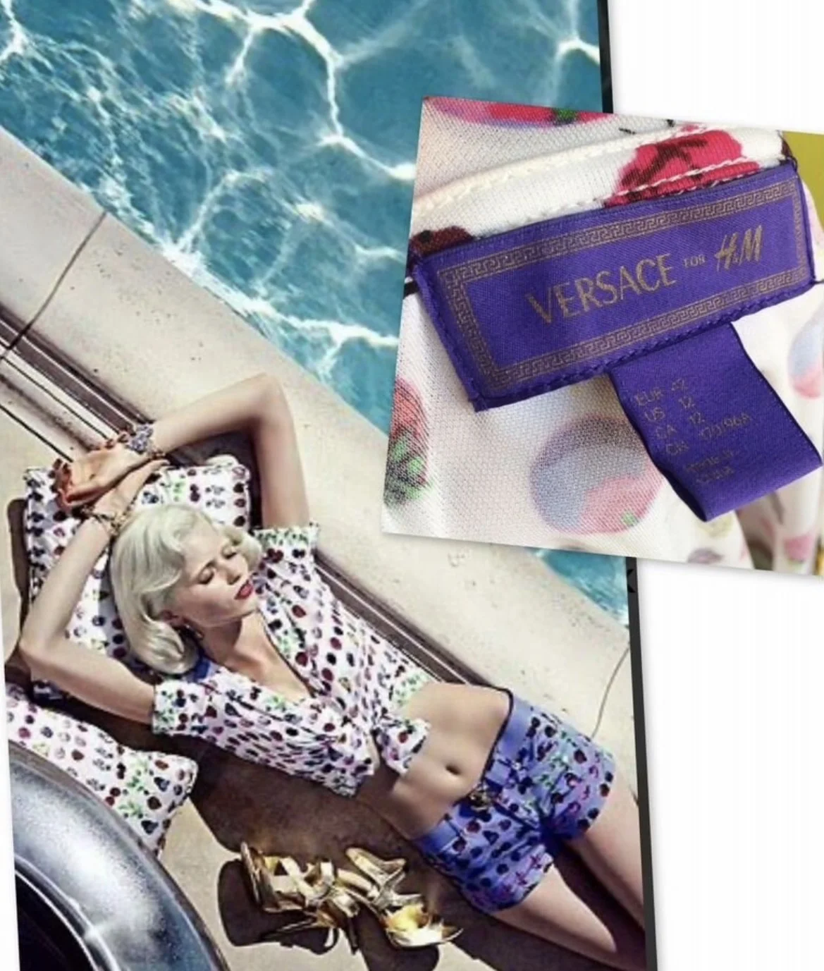 2012 г. Versace H&M футболка блузка юбка платье - миниатюра 5