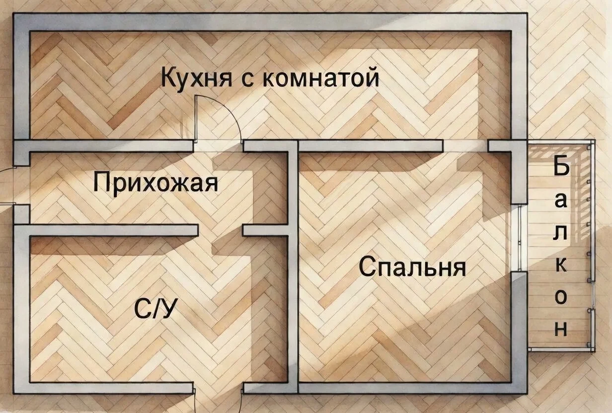 Современная однокомнатная квартира - миниатюра 12